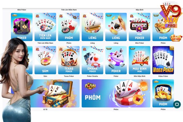 Kho game live casino V9win đa dạng phong phú